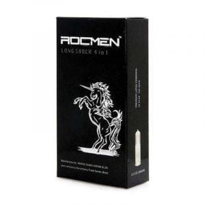 Bao Cao Su Cá Ngựa Đen ROCMEN 4 IN 1-Gân gai-Kéo dài thời gian