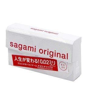 Bao cao su sagami 0.02 cao cấp siêu mỏng-Hộp 6