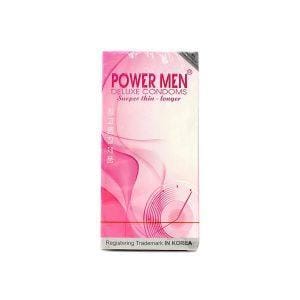 Bao cao su Powermen Ultrathin hồng kéo dài thời gian-Hộp 12