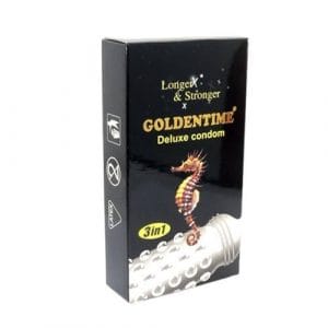 Bao cao su Goldentime GAI BI lớn tăng KHOÁI CẢM kéo dài-Hộp 12c