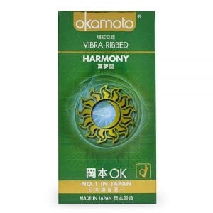 Bao cao su Okamoto harmony gai gân sọc kích thích-Hộp 10c