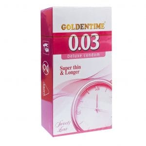 Bao Cao Su Goldentime Super Thin & Longer Siêu Mỏng 0.03-Kéo dài-Hộp 12c