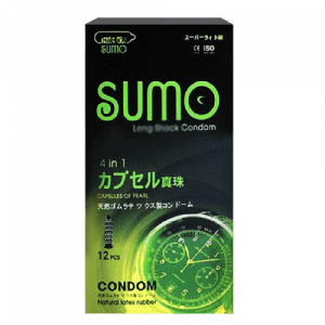 Bao Cao Su Siêu Mỏng SUMO 4 in 1 Gân Gai-Hộp 12c