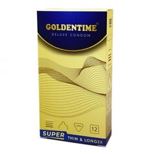 Bao cao su Goldentime Super Thin & Longer-Mỏng kéo dài–Hộp 12c