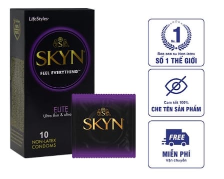 Bao Cao Su LifeStyles SKYN ELITE Non-latex Siêu Mỏng,Mềm, Nhiều Gel, Không Mùi Cao Su-1