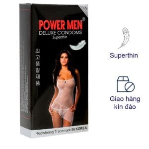 Bao cao su POWERMEN SUPERTHIN-siêu mỏng-kéo dài