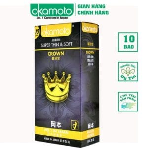 Bao Cao Su Siêu Mỏng Và Mềm Mại Okamoto Crown Nhật Bản