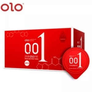 Bao cao su 0.01 OLO đỏ, bao cao su siêu mỏng 0.01mm-Hộp 10c