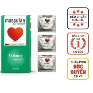Bao cao su Masculan Anatomic chống tuột-ôm sát vừa vặn