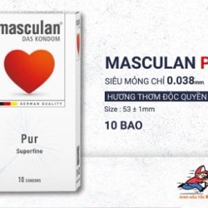 Bao cao su Masculan Pur siêu mỏng-vani-Hộp 10c