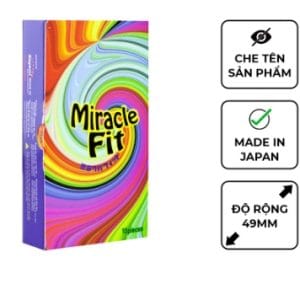 Bao cao su Sagami Miracle Size 49mm Thiết kế 3D Ôm khít