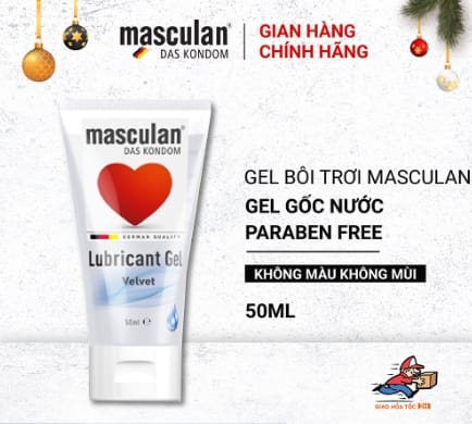 Gel bôi trơn Masculan Velvet-Tạo độ mượt tự nhiên-Gốc nước
