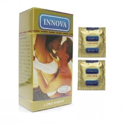 Bao Cao Su Chống Xuất Tinh Sớm Gân Gai INNOVA Vàng-12c-1