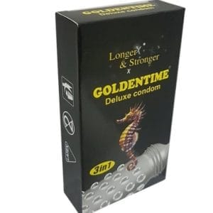Bao cao su gai gân siêu mỏng 3in1 Goldentime hộp 12 Chiếc