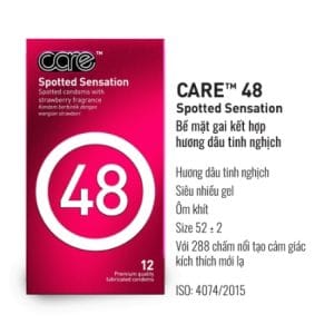Bao cao su có gai CARE 48 gai siêu mỏng-hộp 12c
