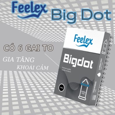 Bao cao su Feelex Bigdot Gân Gai 6 Bi-1