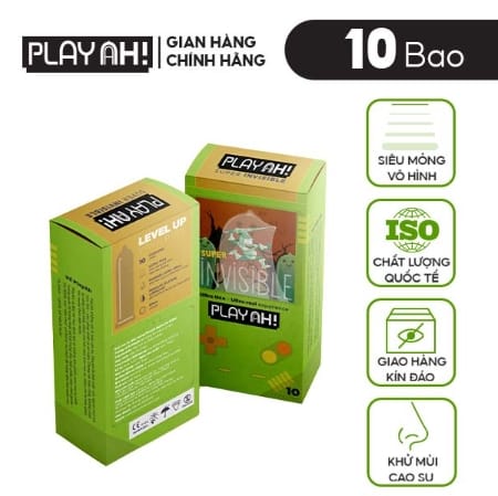 Bao Cao Su PLAYAH SUPER INVISIBLE Siêu mỏng-1