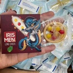 Bao cao su 9 Bi Cực To Irismen HBM silicon cực kỳ mềm mại có gai đôn Tăng cảm giác