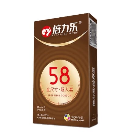 Bao cao su HBM 58mm Superman, size lớn xl, siêu mỏng, nhiều gel, hộp 10bcs-6