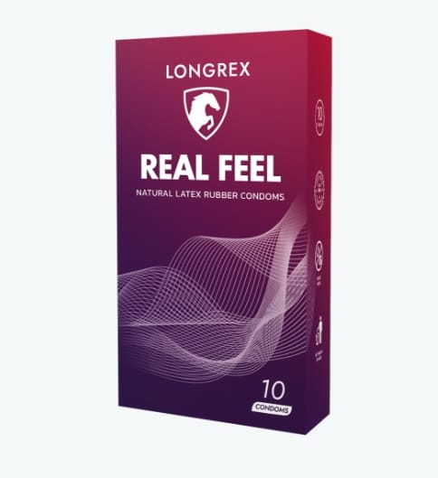 Bao cao su Longrex siêu mỏng Real Feel, nhiều gel bôi trơn, size 52mm, hương bạc hà-2