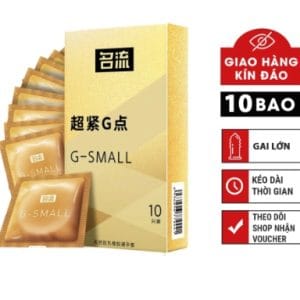 Bao cao su gai size nhỏ 45mm G-SMALL, bcs size nhỏ siêu mỏng chống xuất tinh sớm