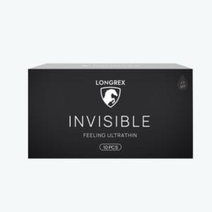 Bao cao su siêu mỏng Longrex Invisible nhiều gel bôi trơn, size 52mm