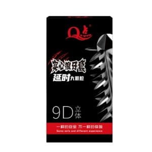 Bao Cao Su 9D Gai Hạt Pha Lê Tăng Kích Thước-Hộp 10