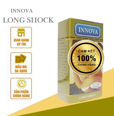 Bao Cao Su Chống Xuất Tinh Sớm Gân Gai INNOVA Vàng-12 chiếc-1