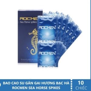 Bao Cao Su Gân Gai Tăng Khoái Cảm 10 chiếc Rocmen Cá ngựa xanh