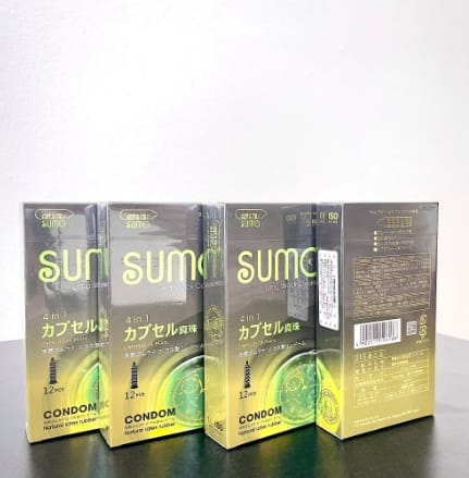 Bao Cao Su SUMO Hương Chuối, Gân Gai,Kéo Dài Thời Gian Quan Hệ Hộp 12c-6