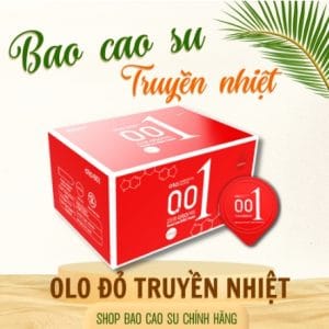 Bao cao su Đỏ truyền nhiệt 001 siêu mỏng, gai nổi đặc biệt