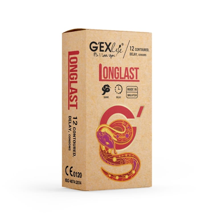 Bao cao su GEXlife Longlast ôm khít, kéo dài thời gian-Hộp 12c-1