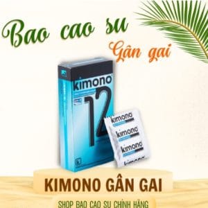 Bao cao su Kimono có gân gai siêu mỏng 0.03 màu xanh Blue