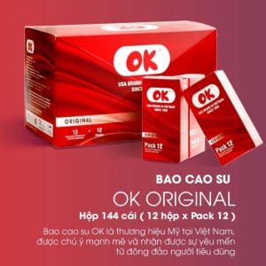 Bao cao su OK không mùi original–hộp 144 cái