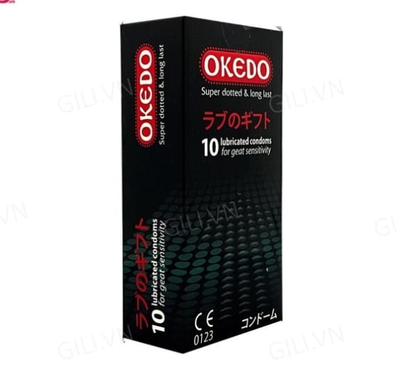 Bao cao su OKEDO-bao kéo dài thời gian, gai-Hộp 10c-1