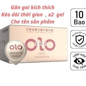 Bao cao su OLO gai India Gamma Formola siêu mỏng, nhiều gel bôi trơn, kéo dài thời gian quan hệ
