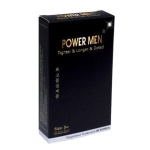 Bao cao su POWER MEN Gân gai size nhỏ 49mm chứa 5% Benzocain kéo dài thời gian