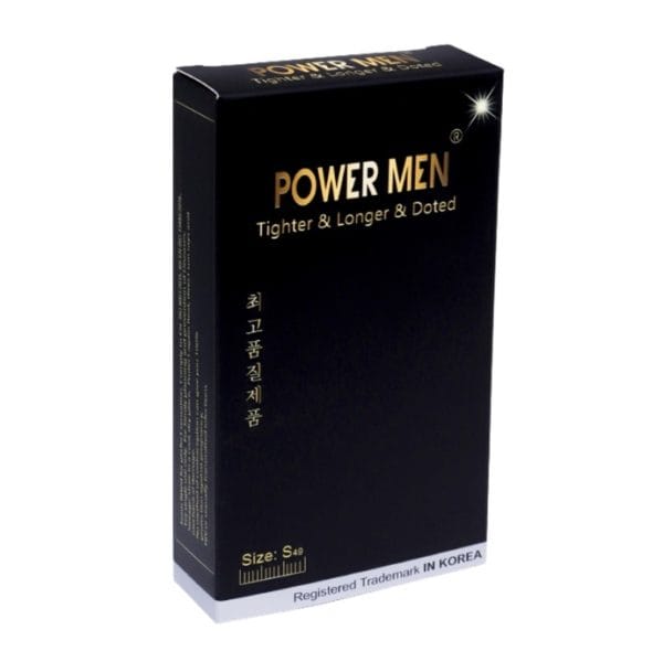Bao cao su POWER MEN Gân gai size nhỏ 49mm chứa 5% Benzocain kéo dài thời gian kiểu dáng 3D ôm khít-2