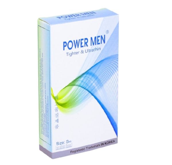 Bao cao su POWER MEN TIGHTER & ULTRATHIN siêu mỏng siêu truyền nhiệt thiết kế ôm sát 3D chống tuột size 49mm hộp 12 cái-1