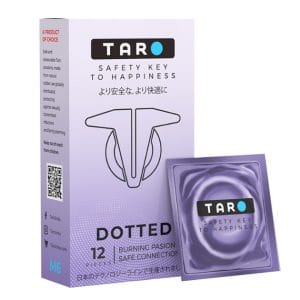 Bao cao su Taro DOTTED Gân gai siêu mỏng, size 52mm-hộp 12c