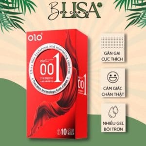Bao cao su nam Thin 001 Square Red, Gai nổi đặc biệt, nhiều gel gốc nước kích thích tăng khoái cảm