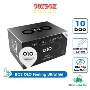 Bao cao su siêu mỏng 001 Feeling Ultrathin-Hộp 10 bcs-bcs olo 001
