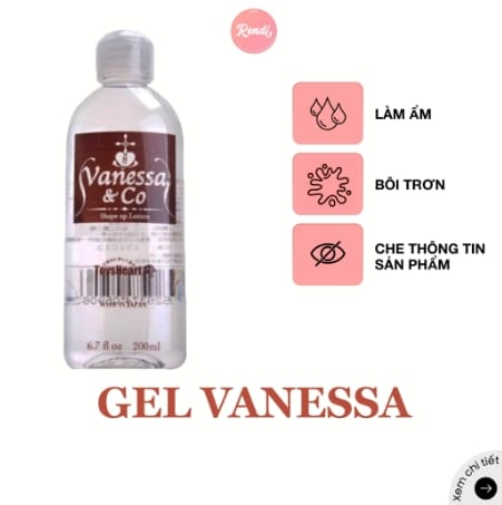 Gel bôi trơn Vanessa Nhật Bản gốc nước, an toàn, tinh chất sâm 200ml-1
