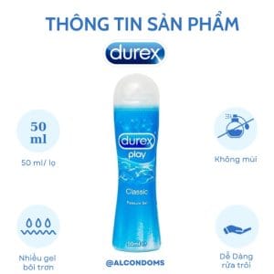Gel bôi trơn durex play tăng khoái cảm cho nam và nữ chính hãng