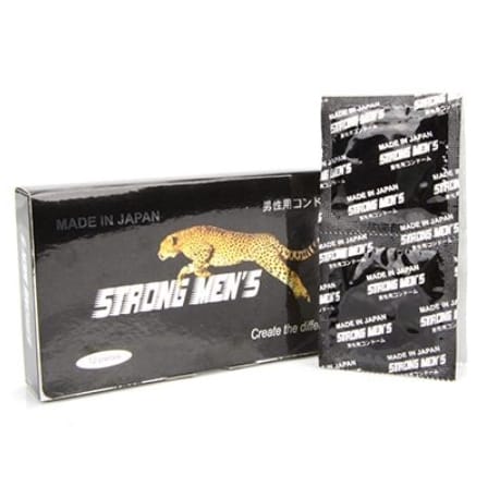 Bao Cao Su STRONG MEN ĐEN GÂN GAI-Tạo Khoái cảm-Hộp 12-2