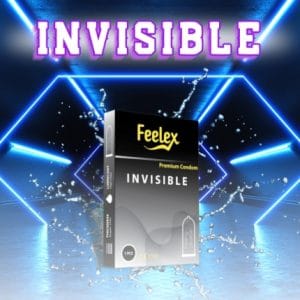 Bao cao su Feelex Invisible siêu mỏng, nhiều gel bôi trơn-Hộp 1c