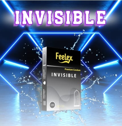 Bao cao su Feelex Invisible siêu mỏng, nhiều gel bôi trơn-Hộp 1c-2