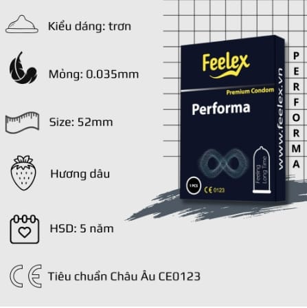 Bao cao su Feelex performa siêu mỏng, kéo dài thời gian-Hộp 1c-2