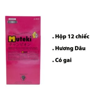 Bao cao su Muteki hồng gai-hộp 12c
