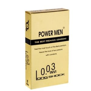 Bao cao su POWER MEN 0.03 INVI điệp viên tàng hình siêu mỏng kéo dài thời gian hộp 12